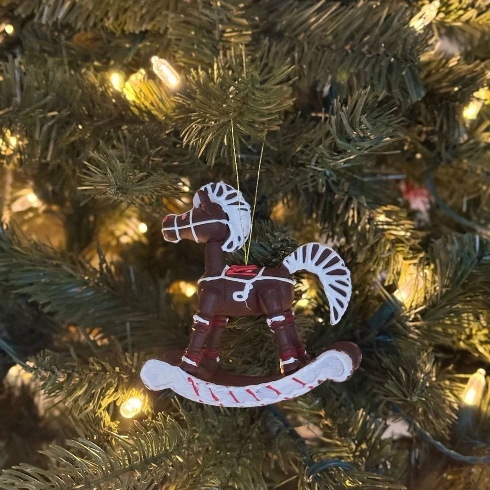 Vintage 1980’s Brown Rocking Horse Ornament